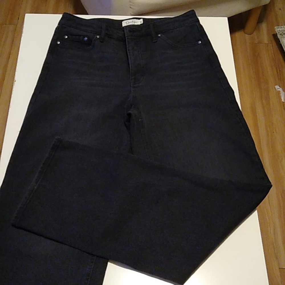 Wide leg black jeans by Jessica Simpson